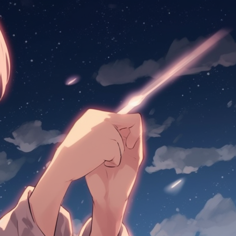 Two characters with intense expressions, intricate outfits, under a mystical backdrop. amazing matching anime pfp pfp for discord.