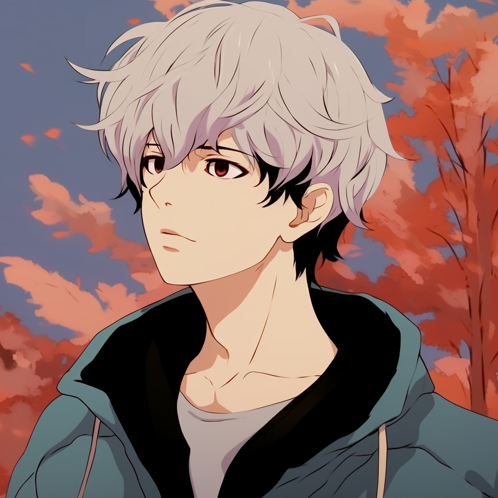 A side profile of Shoto Todoroki showcasing his fire and ice quirk, with contrasting hues. aesthetic anime characters pfp