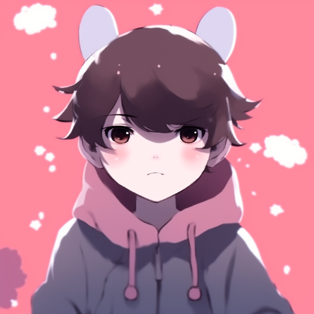 Anime boy character equipped with a backpack. The image features cool colors, sharp design and the casual posture of the character. cute pfp for school accounts pfp for discord.