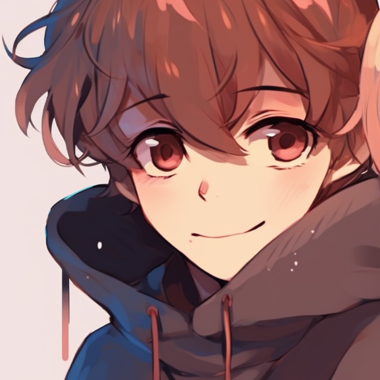 Two characters in school uniforms, bright and lighthearted, sharing a secret. matching pfp anime for bffs pfp for discord.