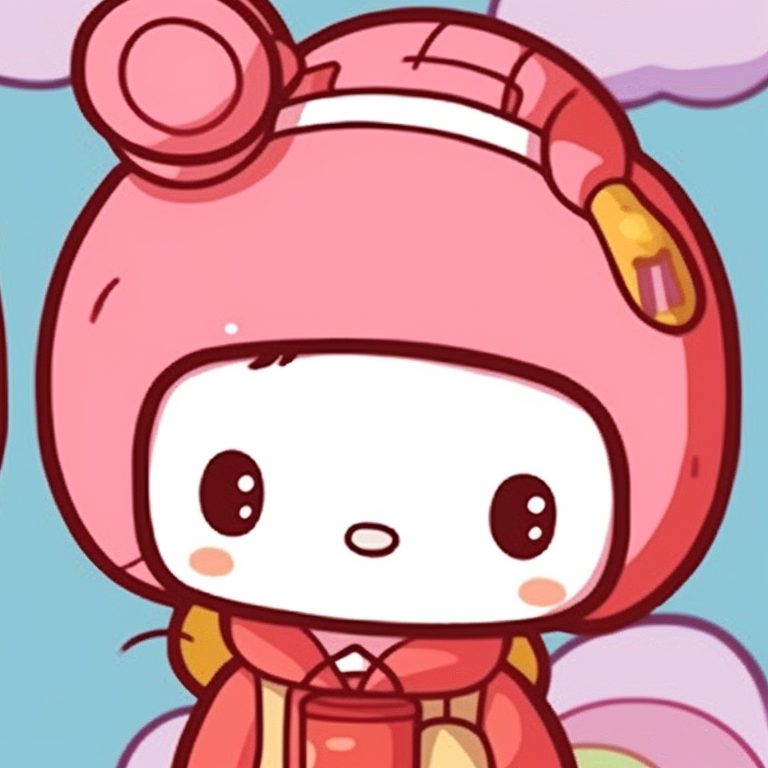Two characters embarking on an adventurous journey, depicted with bright tones and strong lines. cartoon based matching sanrio pfp pfp for discord.