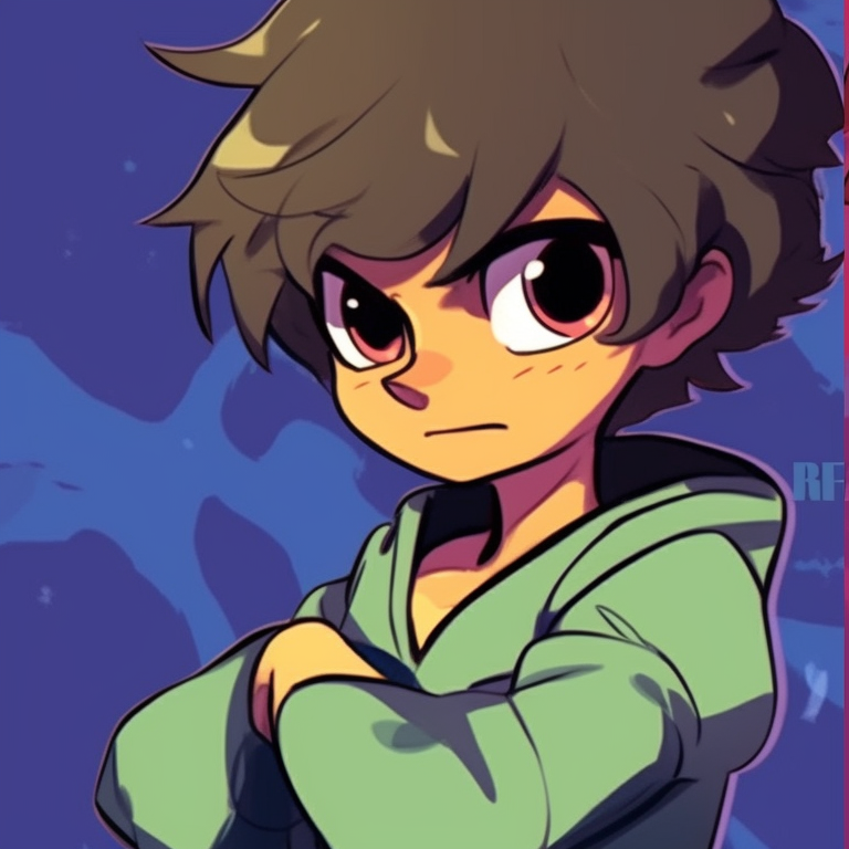 Two characters with weapons out, high tension and detailed effects. exciting matching pfp cartoon pfp for discord.