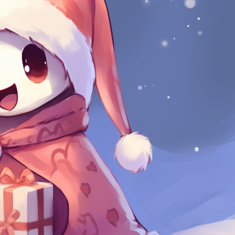 Two ghost characters, vivid colors and detailed tree decorations, peaking from behind a Christmas tree unique matching cute ghost christmas pfp pfp for discord.