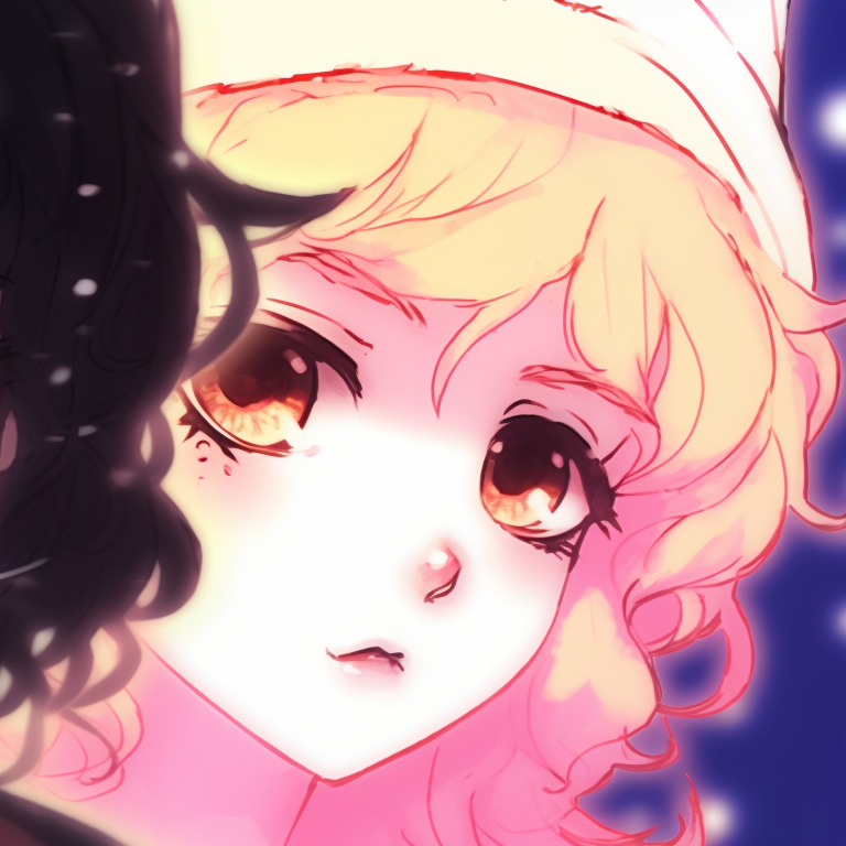 Two characters in matching school uniforms, crisp lines and bold colored background. instagram cute matching pfp ideas for best friends pfp for discord.