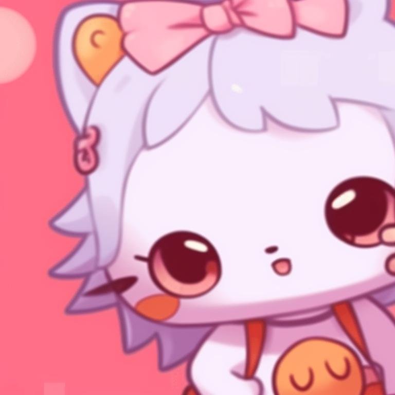 Close-up of Hello Kitty characters, high contrast and fine features. cute matching hello kitty pfp pfp for discord.