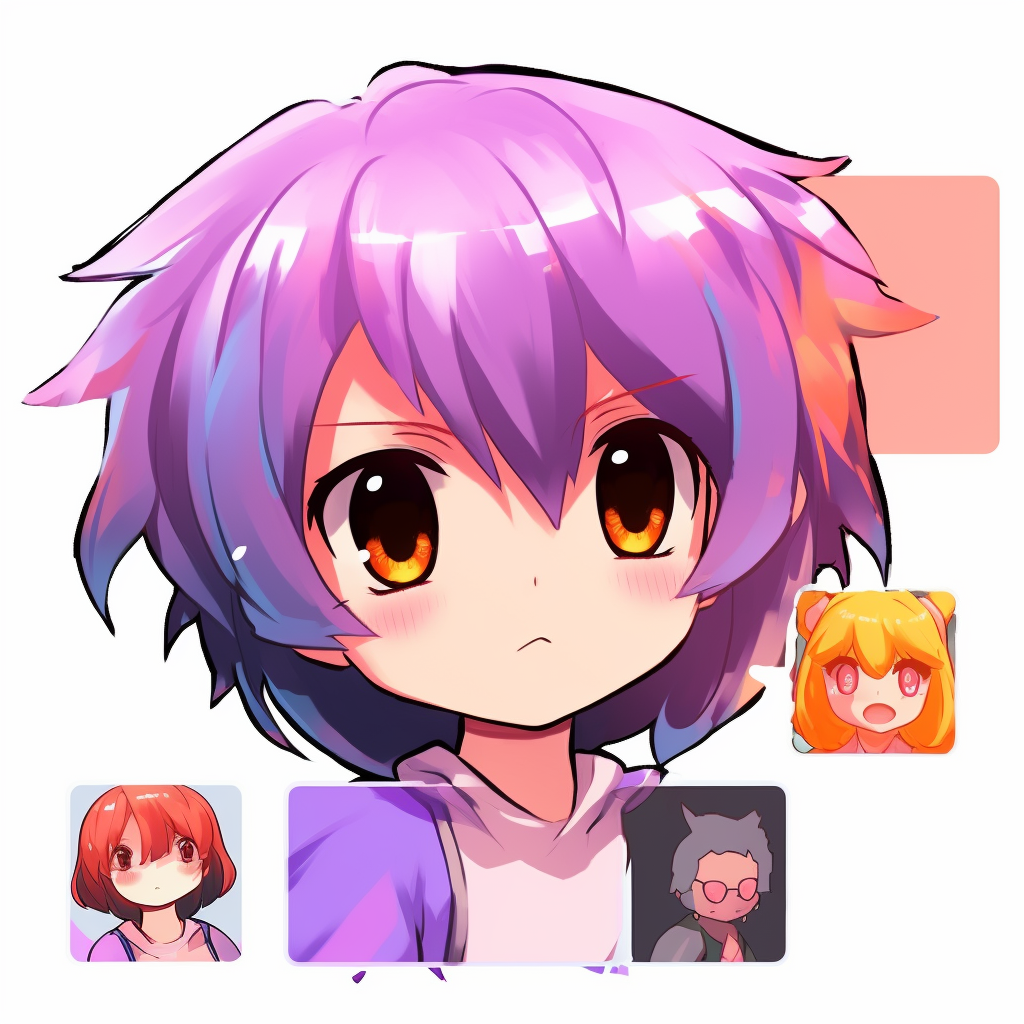 Excessive character design with unnecessary adornments, vibrant distracting colors and rough lines. examples of cringe worthy anime pfp pfp for discord.