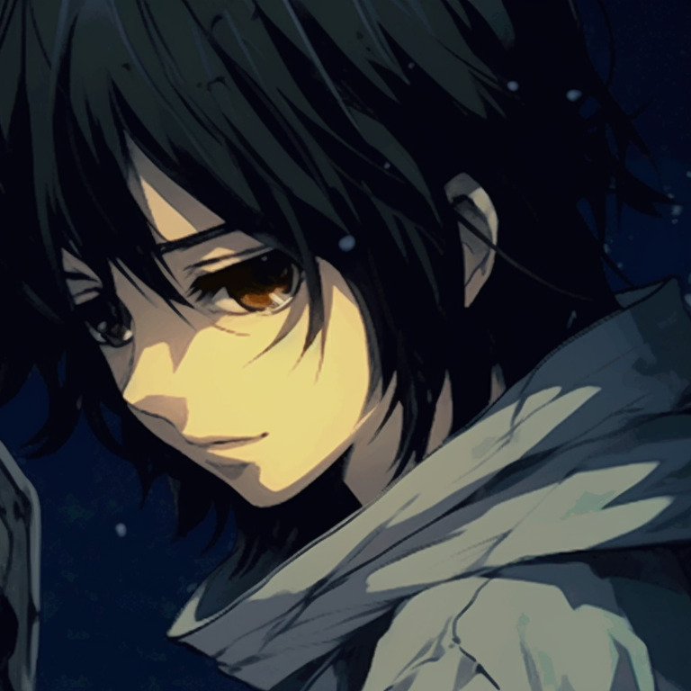 Two characters represented as silhouettes, minimalistic art style, focus on the play of light and shadow. secretive matching gif pfp pfp for discord.