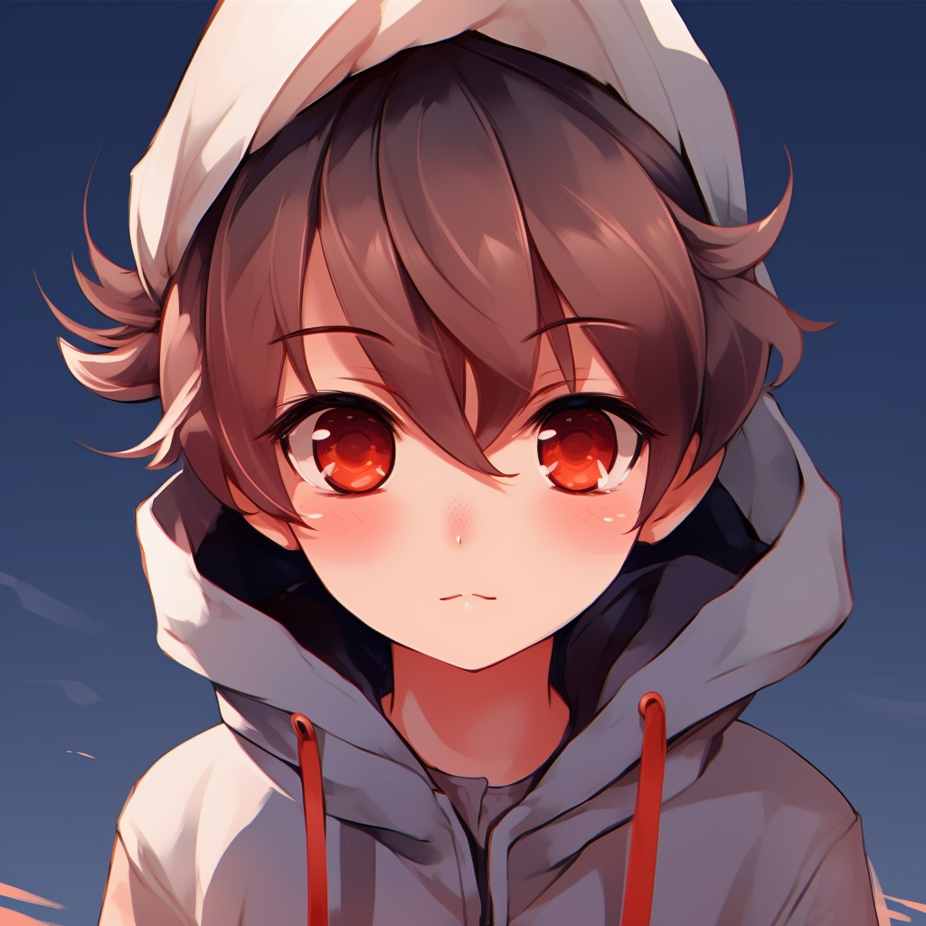 Close-up of a shy boy, focused on detailed facial expression and light blush. cute anime profile pictures for boys pfp for discord.