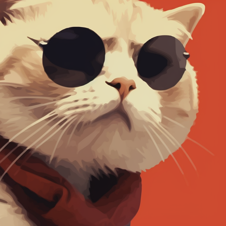 Two characters, one black cat and one white cat, both with world-weary expressions. stylish cat matching pfp pfp for discord.