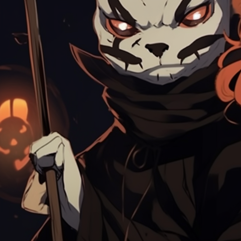 Two characters dressed as spooky ghosts, use of dark and pale colors. halloween themed pfp for pairs pfp for discord.