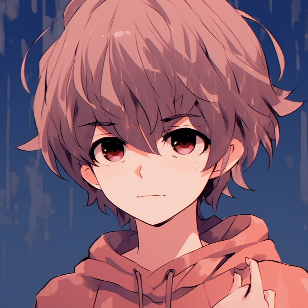 Anime boy in natural light, warm tones and reflective lighting. cute aesthetic anime pfp pfp for discord.