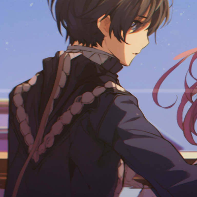 Intimate closeup of two characters, glowing eyes in subdued lighting. amazing girl x girl matching gif pfp pfp for discord.