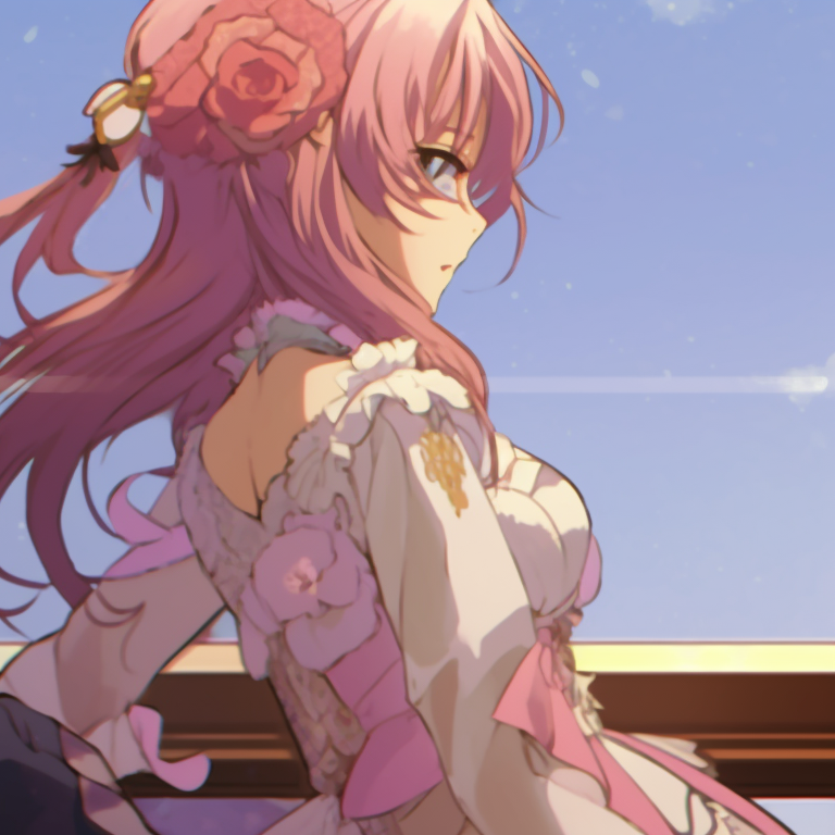 Intimate closeup of two characters, glowing eyes in subdued lighting. amazing girl x girl matching gif pfp pfp for discord.