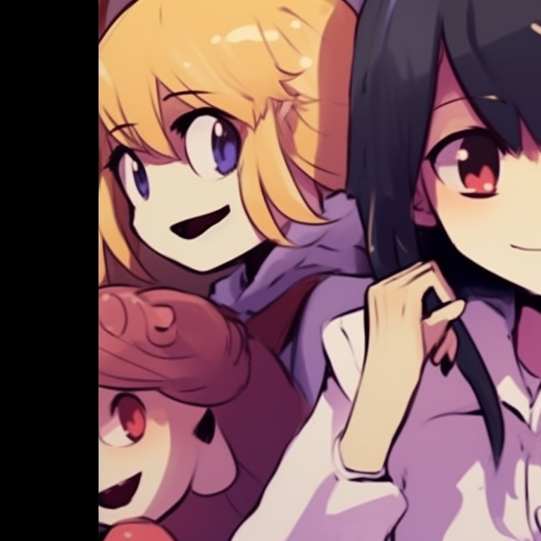 Omori embarking on a Halloween journey, detailed backdrops, strong color contrasts and dynamic poses unique omori themed halloween matching pfp ideas pfp for discord.