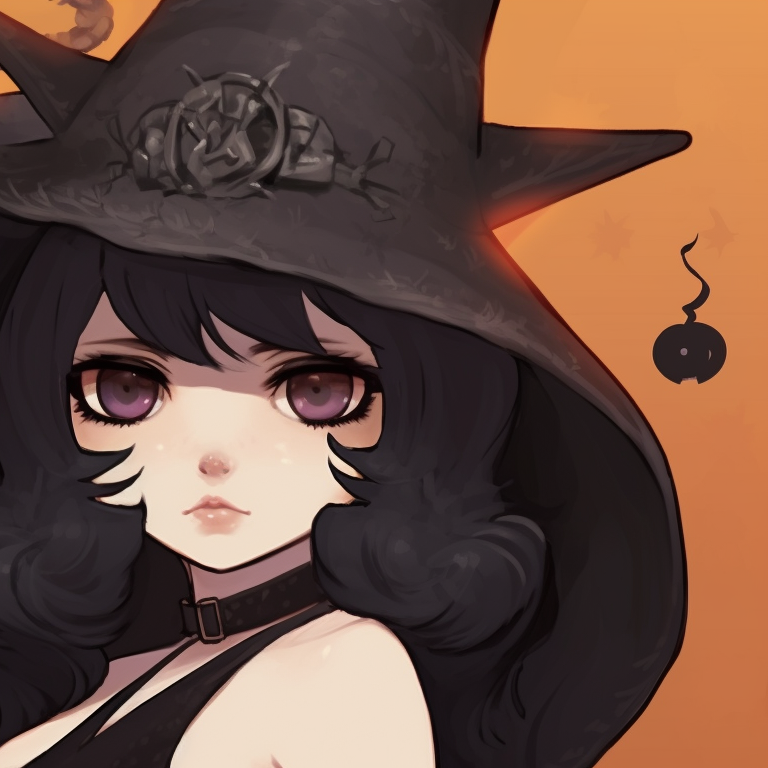 Two characters with ghostly auras, their outfits standing out with vivid colors.  goth pfp in a halloween-themed matching style pfp for discord.