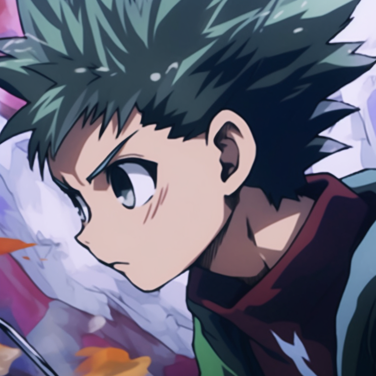 Gon and Killua sparring, dynamic movements and high contrast. manga gon and killua matching pfp pfp for discord.