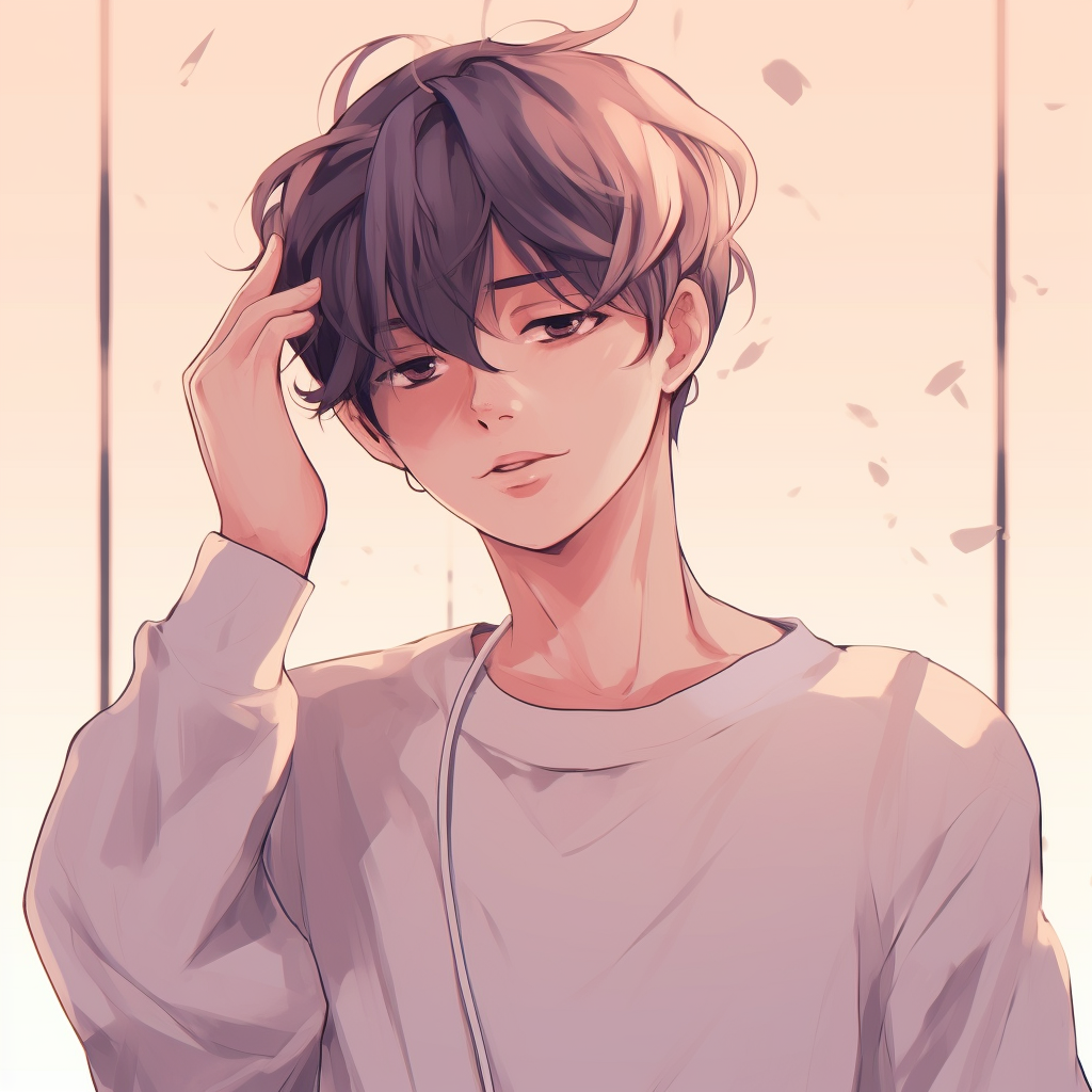 A mysterious anime boy wearing a mask, colored in monochrome with shades of blue. aesthetic anime male pfp pfp for discord.