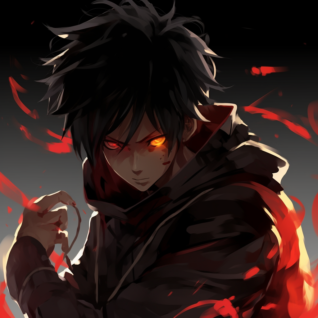 Portrait of tranquil black anime character, distinguished by pastel colours and peaceful expression. black anime character pfpHD, free download