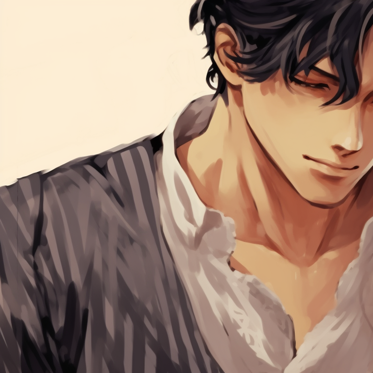 Lady K and the sick man, almost mirroring expressions of concern, in earthy colors and thick outlines lady k and the sick man matching pfp images pfp for discord.