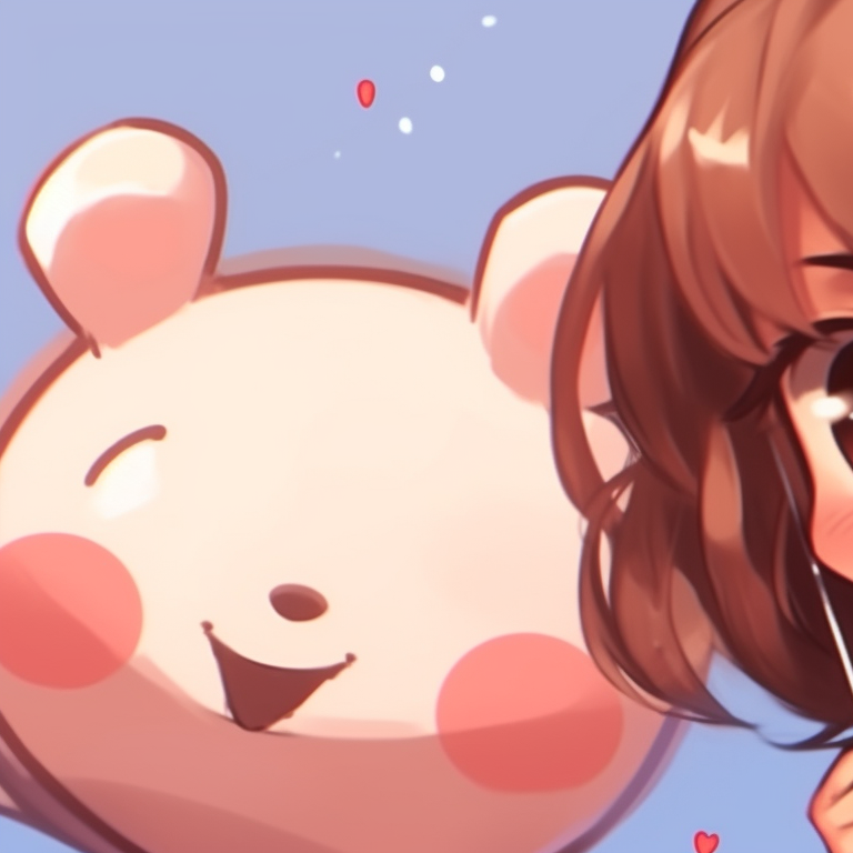 Milk bear handing a wrapped gift to Mocha, anticipation in their eyes and a holiday setting. best of milk and mocha pfp pairs pfp for discord.