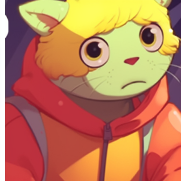 Two characters with silly hats, matching outfits, and vibrant backdrop. cute and funny matching pfp ideas pfp for discord.