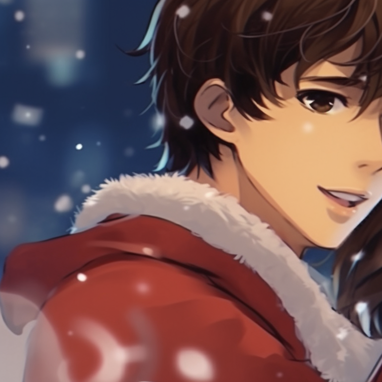 Characters in cozy outfits by the fire, warm colors and comfortable poses. preppy matching christmas pfp ideas pfp for discord.