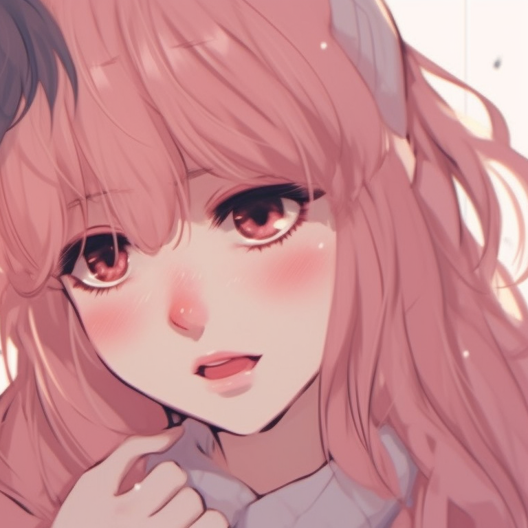 Two serene characters, muted pastel colors and whimsical elements, their fingers intertwined. anime aesthetic matching pfp couple pfp for discord.