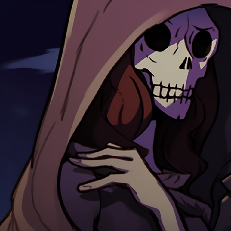 Two characters with glowing jack-o'-lantern heads, tear-streaked faces and harmonious orange glow. sad and spooky matching halloween pfps pfp for discord.