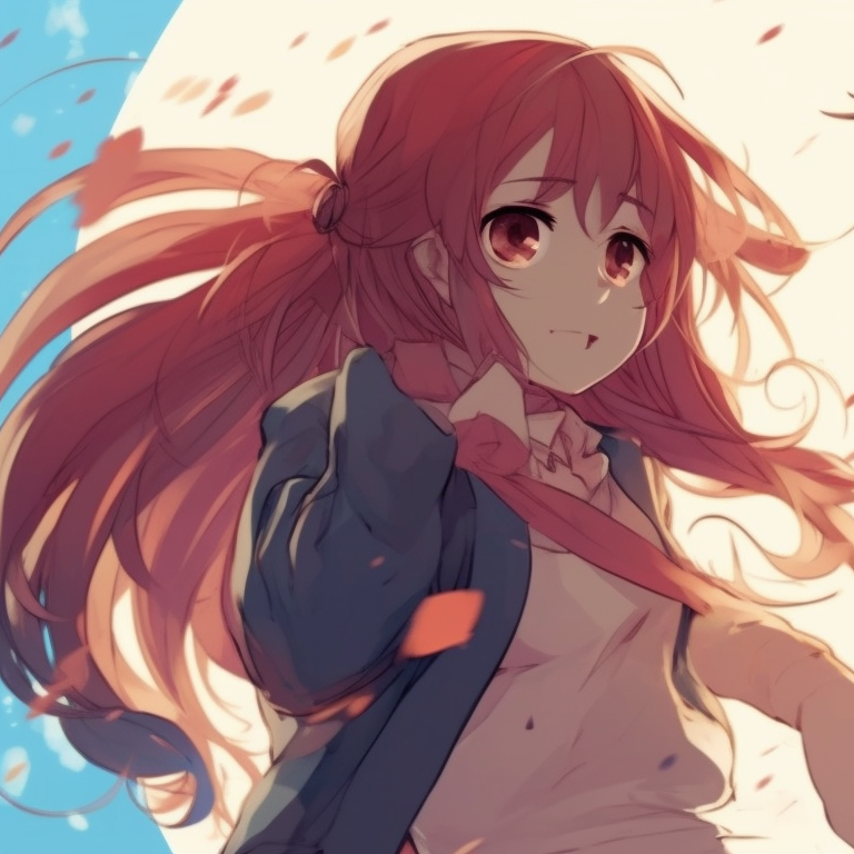 Close up of faces of two characters, calm expressions with soothing color palette. fun matching anime pfp pfp for discord.