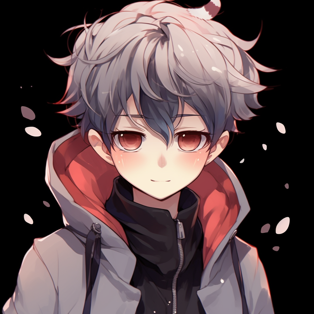 Cute anime boy illustrated in Chibi style, bright colors and soft lines. adorable anime pfp male pfp for discord.