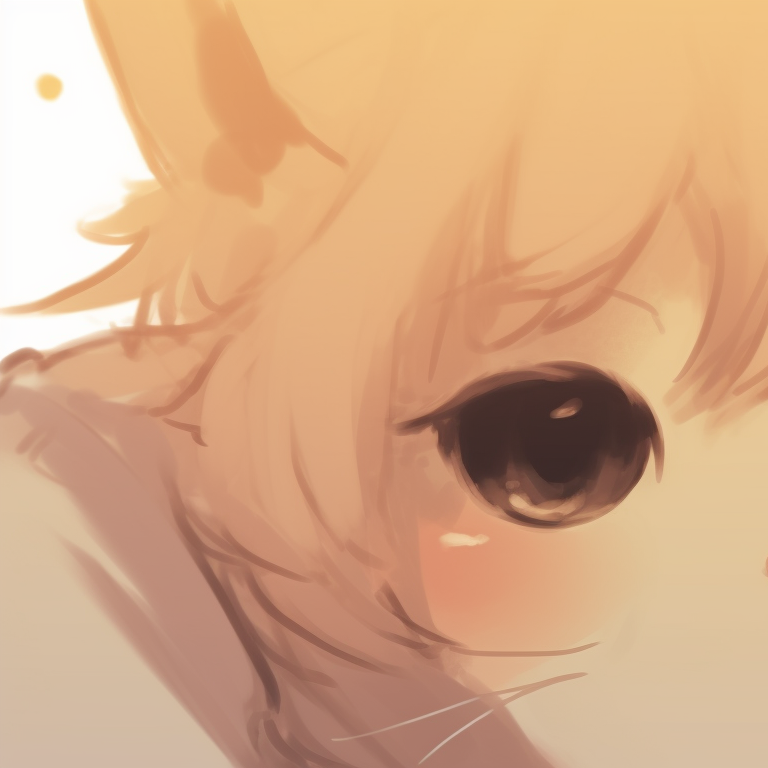 Two anime-style cat characters, cozy indoor backdrop, sharing a playful moment couple-themed cat matching pfp pfp for discord.