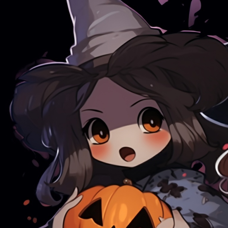 Two characters dressed as popular mythical beasts, bold lines and contrasting bright and dark colors. creative matching halloween pfp pfp for discord.