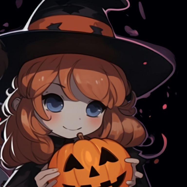 Two characters dressed as popular mythical beasts, bold lines and contrasting bright and dark colors. creative matching halloween pfp pfp for discord.