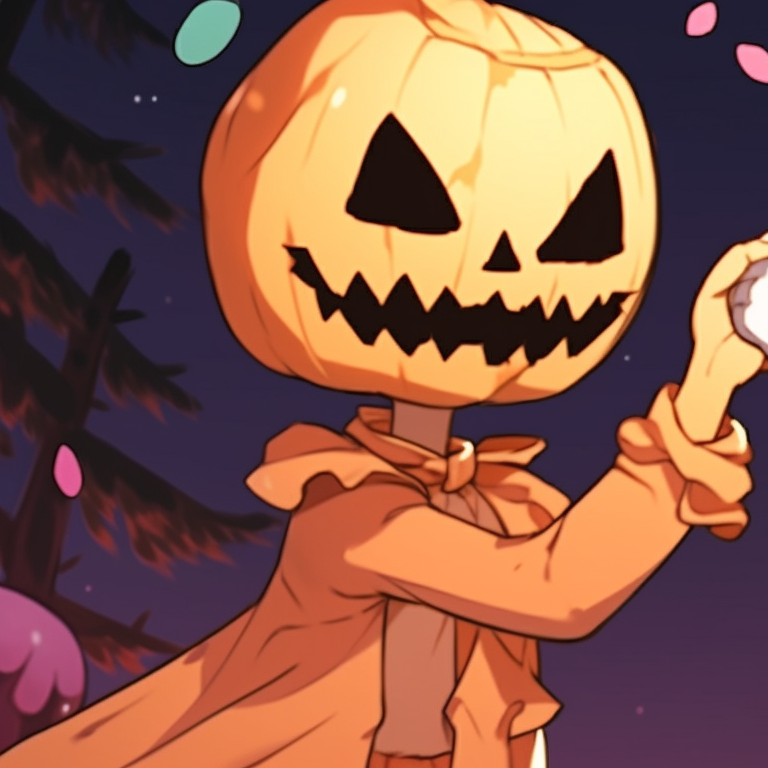 Two characters in matching devil costumes, warm tones and smooth lines, their hands lightly touching. matching meme pfp from halloween films pfp for discord.