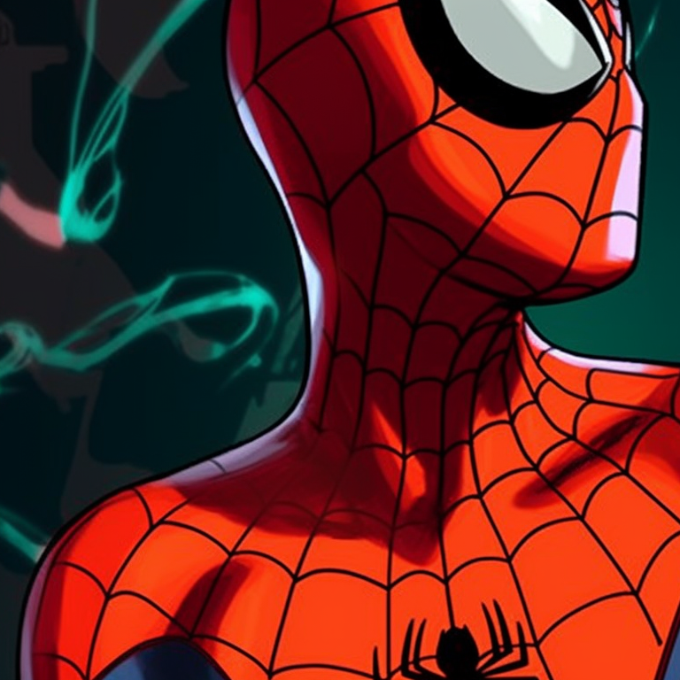 Spider-Man and Green Goblin, dramatic poses and bold colors. spider man matching pfp styles pfp for discord.