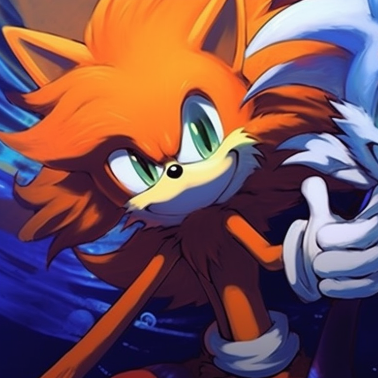 Sonic and Tails as spectral figures, ghostly aura and plasma-toned color palette. spooky sonic and tails matching pfp pfp for discord.