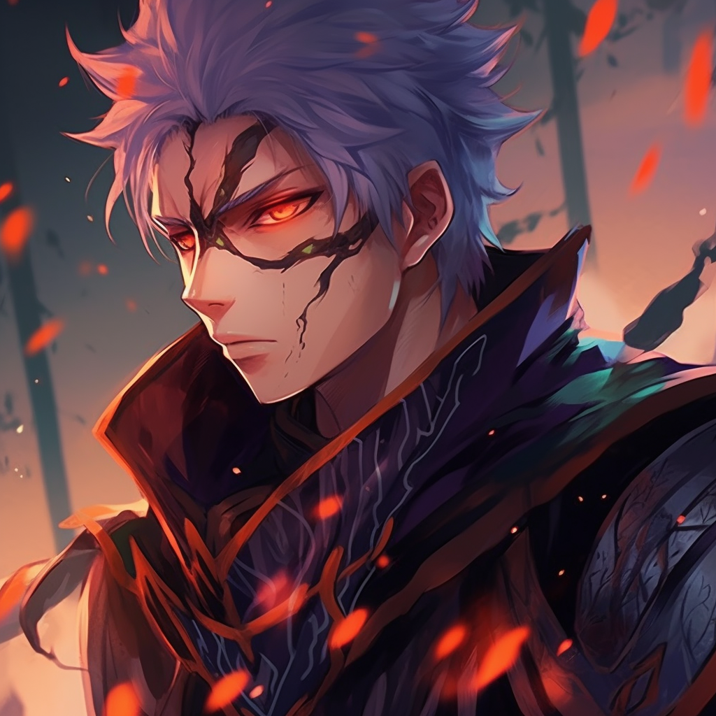 Eyes of the Elven warrior, focused detail and radiant colors. cool pfp fantasy anime pfp for discord.