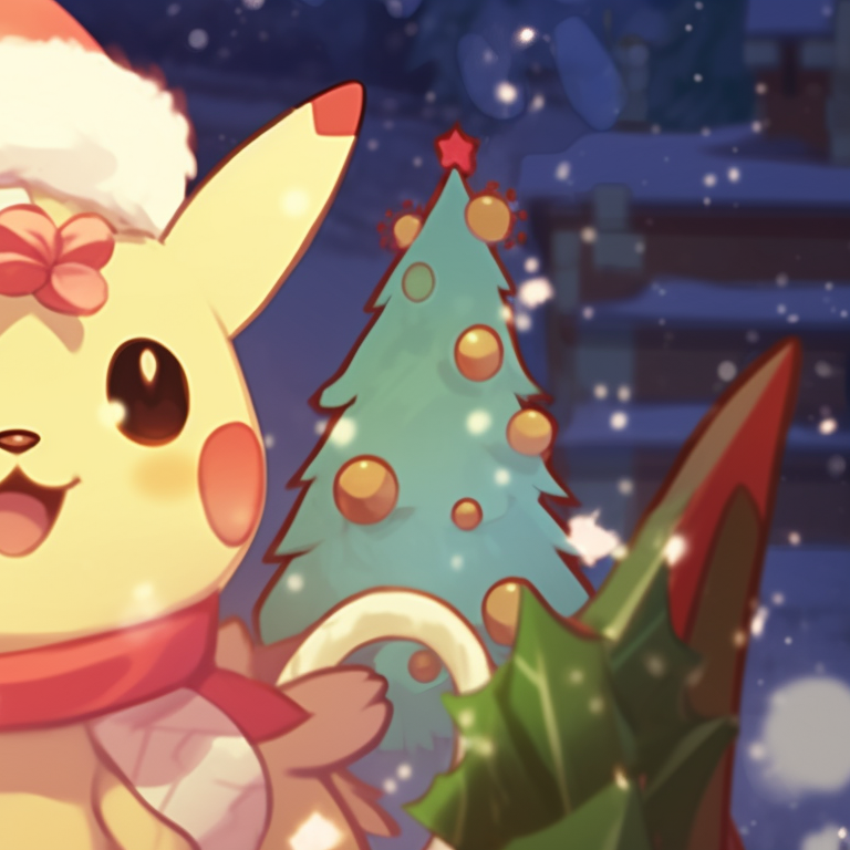 Psyduck throwing a snowball at Golduck, who is holding a snow shield, both outlined in a border of icicles. top matching christmas pokemon pfp for kids pfp for discord.