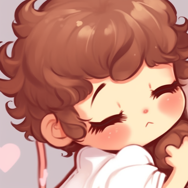 Two characters in a pillow fight, dynamic poses with feathers flying in a lighthearted scenario. cute milk and mocha pfps collection pfp for discord.