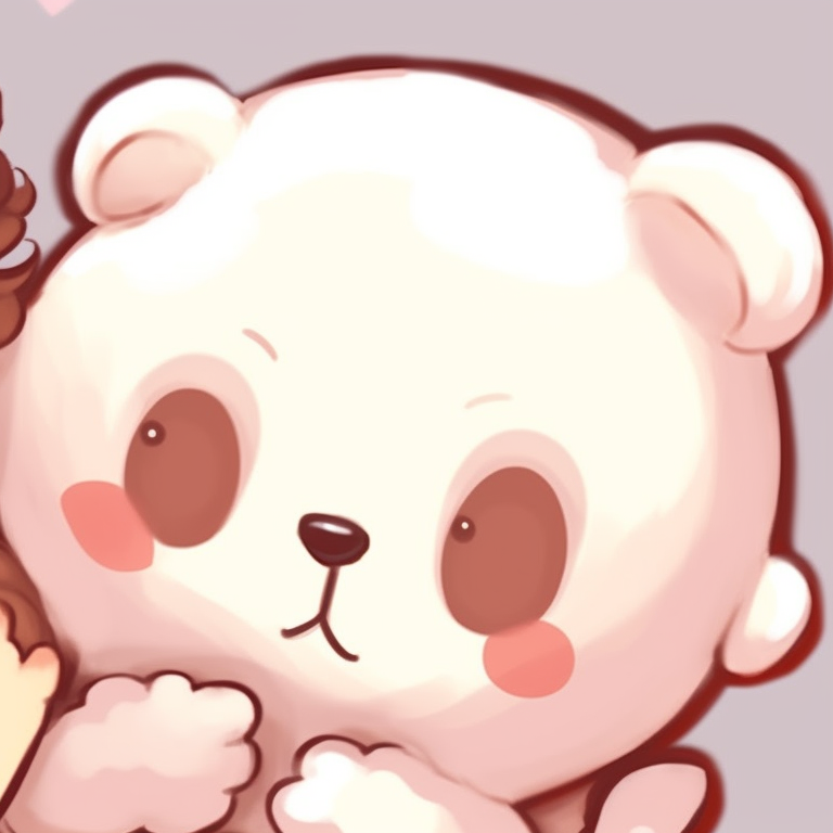 Two characters in a pillow fight, dynamic poses with feathers flying in a lighthearted scenario. cute milk and mocha pfps collection pfp for discord.