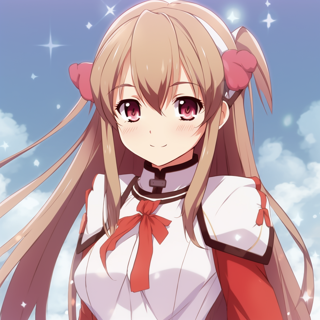 Asuna in her battle stance, dynamic pose and vibrant tones. popular female anime pfp pfp for discord.