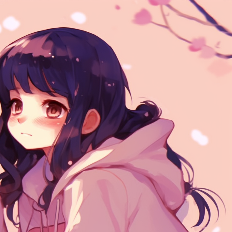 Two characters watching a sunset, warm orange tones and content expressions. cute matching pfp for besties pfp for discord.