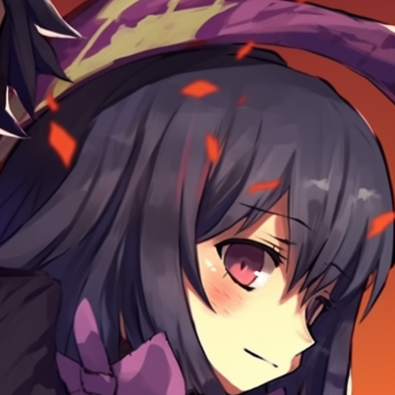 Shinobu and Giyuu in Halloween attire, vibrant colors and detailed linework. shinobu and giyuu halloween themed art pfp for discord.