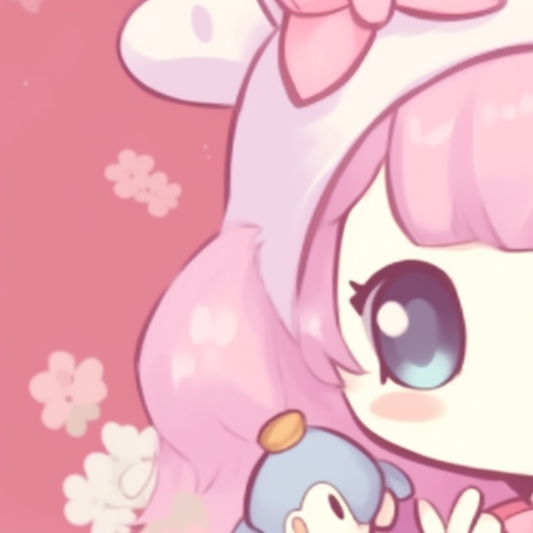 Two characters, striking Keroppi details with bright and fresh colors. sanrio adorable matching pfp pfp for discord.