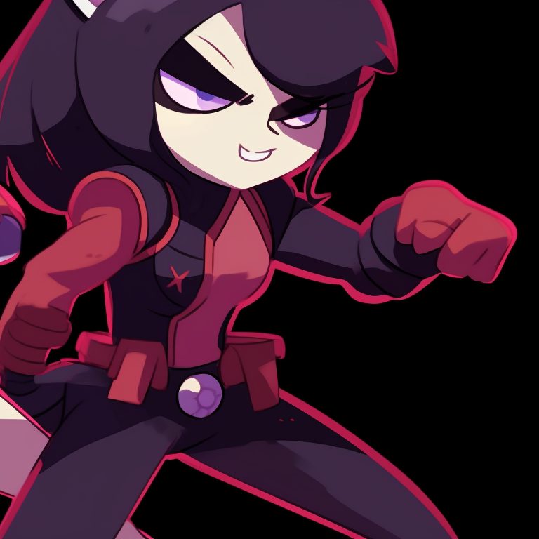 Moxxie and Millie with contrasting auras, bold linework with intense faces, a sense of struggle. design ideas for moxxie and millie pfp pfp for discord.