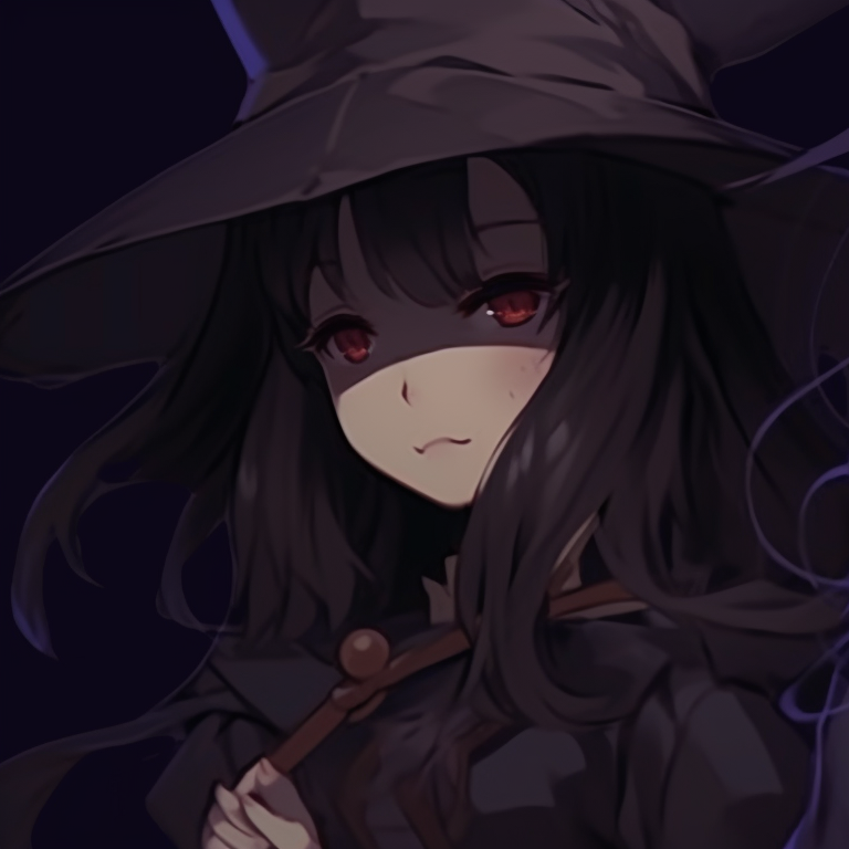 Two characters, dark colors and gothic style, standing side-by-side. animated matching bestie pfp for halloween pfp for discord.