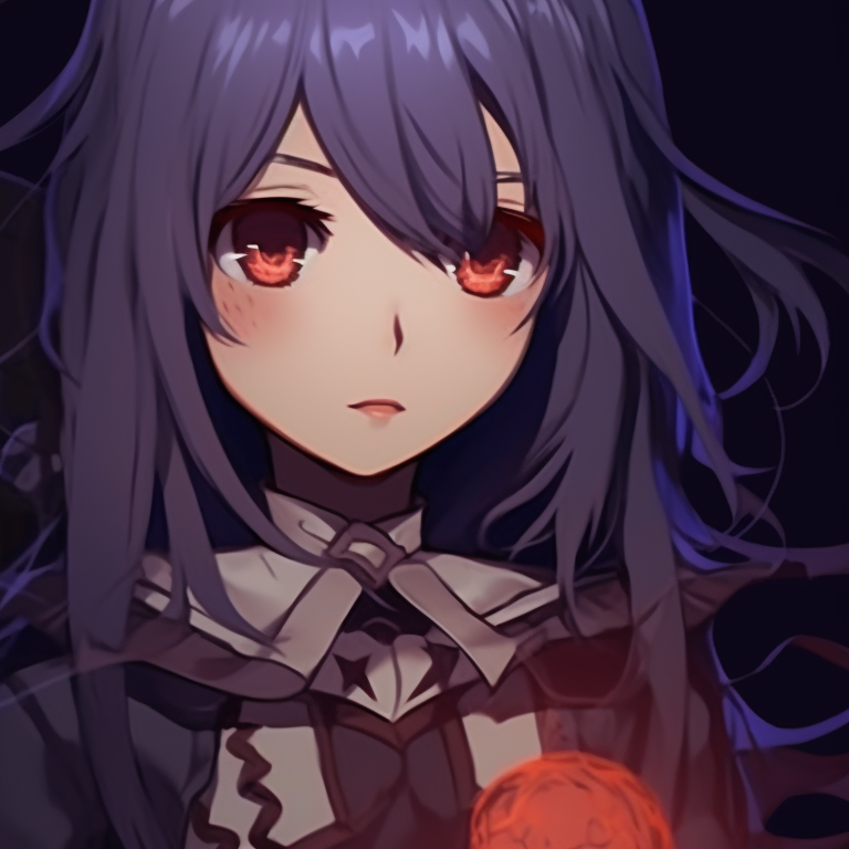 Two characters, dark colors and gothic style, standing side-by-side. animated matching bestie pfp for halloween pfp for discord.