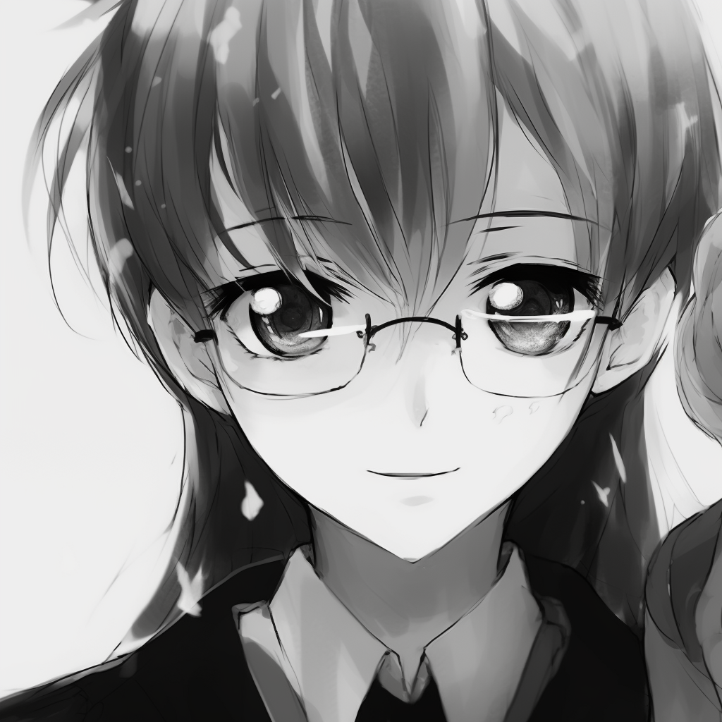 Image of an anime boy engrossed in a book, showcasing his studious side. black and white anime boy profile picture