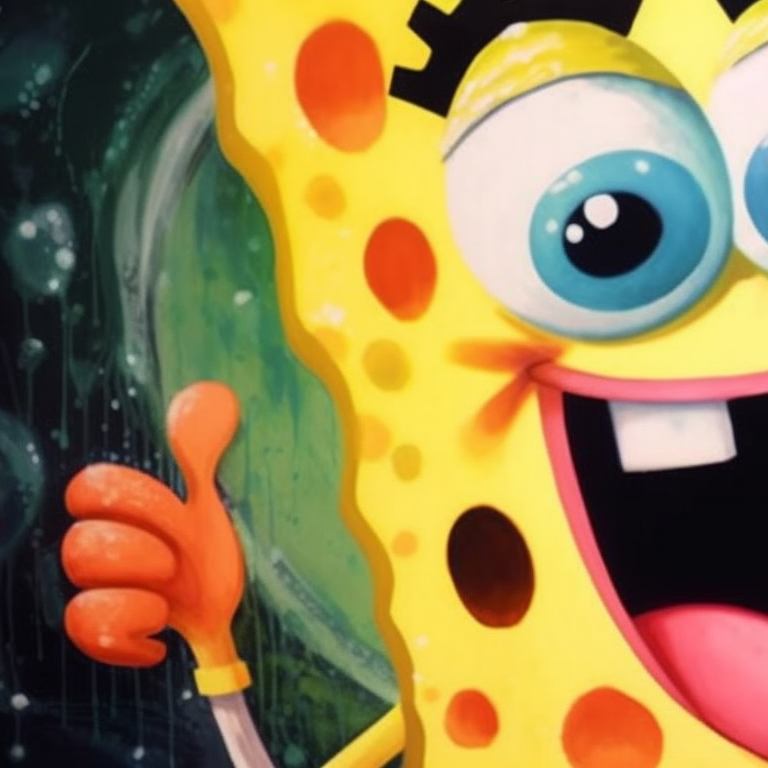 Spongebob and Sandy wearing karate outfits, intense expressions and dynamic lines. spongebob and sandy matching profile picture pfp for discord.