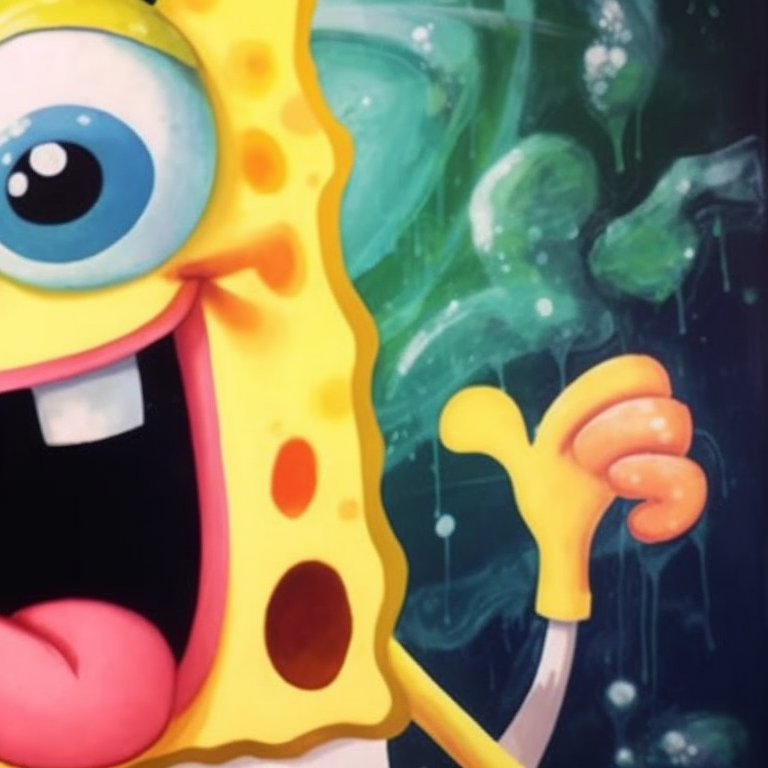 Spongebob and Sandy wearing karate outfits, intense expressions and dynamic lines. spongebob and sandy matching profile picture pfp for discord.